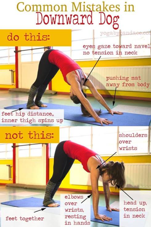Common mistakes in Downward Dog and how to fix them.